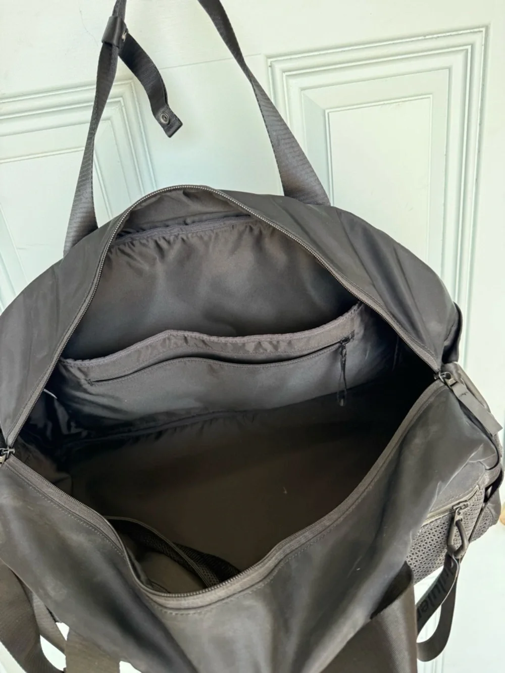 lululemon All Hours Duffel bag in black.